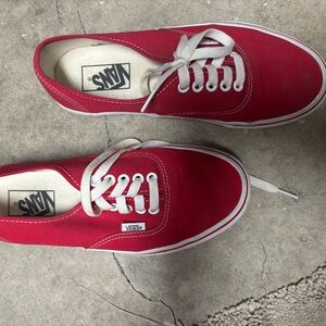 Vans Red Canvas Sneakers